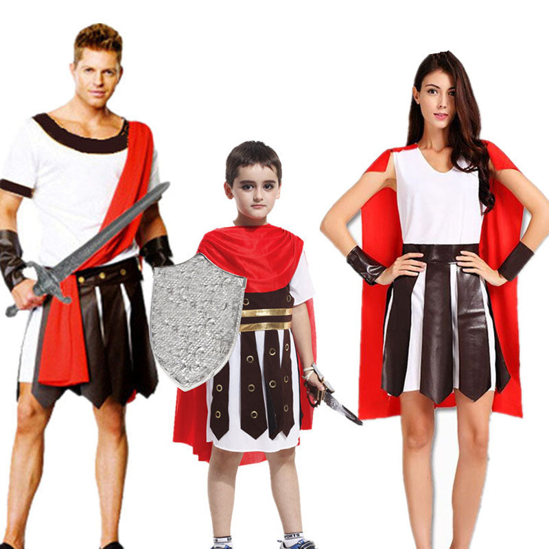 Women Men Boy Girl Ancient Greek Warrior Cosplay Costume Adults Family Costumes Party Dress Purim Halloween Christmas