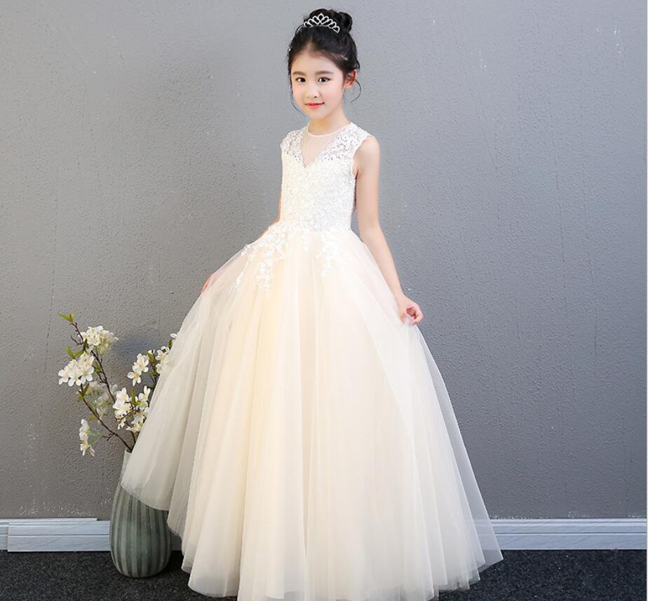 Girl Dresses Cinderella Dress Costume Princess Party Dresses Girls Christmas Clothes Fresh Dress For Teenagers HW2257