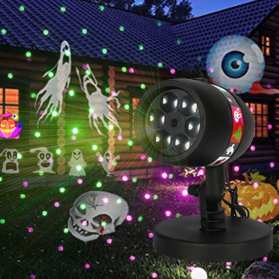YINGTOUMAN Christmas Snowman Projector Outdoor LED Moving Landscape Lamp Waterproof Disco Lights Decorations for Home Holiday
