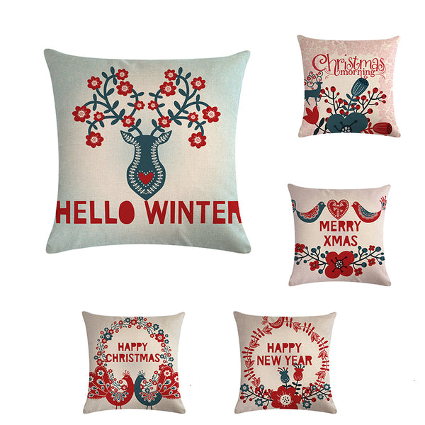 Christmas Theme New Bed Home Decor Pillow Cover Christmas Xmas Decorations Home Pillow Cover Cushion Cover coussin ZY830