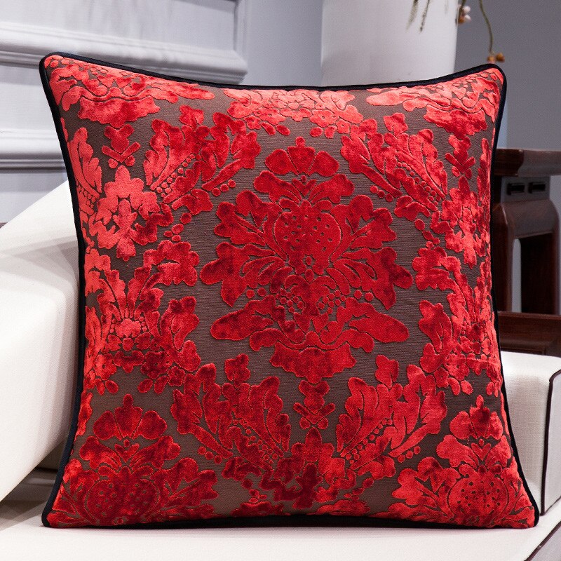 Luxury Cut Pile Pillow Cushion Cover Housse De Coussin Christmas Decorations For Home Decorative Pillows Wedding Flower Cushions