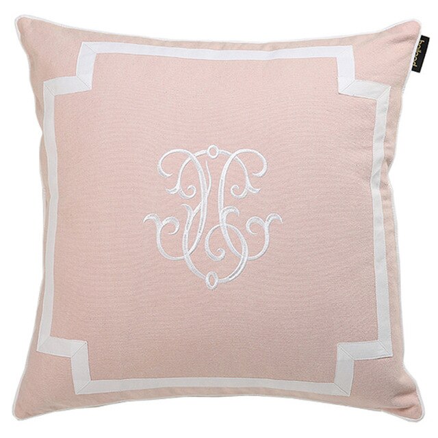 New Model Room Embroidery Pillowcase Pillow/Car Covers Cushion Cover for Christmas Home Sofa Pink Grey Yellow Wedding Decor