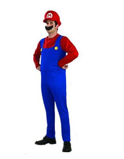 Super Mario Cosplay Costumes Children family Funy Luigi Bros Plumber Purim Costume Fancy Dress Christmas party