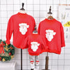 Cosplay winter red christmas plus velvet sweater dog print family clothing for kids adult men women girls boys Sweatshirts