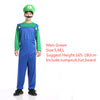 Halloween Super Mario Bros Cosplay Costume Family Matching Clothes Luigi Mario Costume Children Cosplay Christmas Party Wear