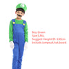 Halloween Super Mario Bros Cosplay Costume Family Matching Clothes Luigi Mario Costume Children Cosplay Christmas Party Wear