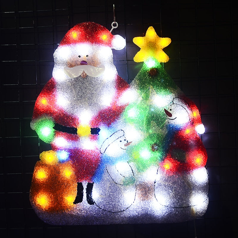 2D christmas snowman santa clause led christmas tree fairy lights led decoration xmas decoration outdoor