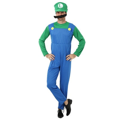 Cosplay Super Mario Costume Luigi Bros Cosplay Anime Clothes Jumpsuit Sets Halloween Christmas Family Party Super Mario Cos