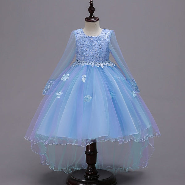 Aven Rabbit girls dress baby girls christmas clothes dress fashion gauze children flower lace dress princess wedding dress