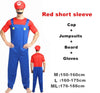 Adult Halloween Super Mario Costumes Cosplay Children family Funy Luigi Bros Plumber Purim Costume Fancy Christmas party Dress