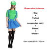 Adult Halloween Super Mario Costumes Cosplay Children family Funy Luigi Bros Plumber Purim Costume Fancy Christmas party Dress