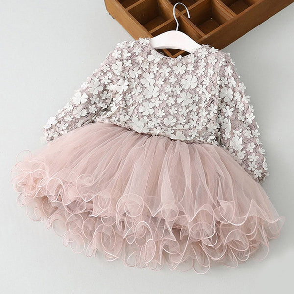 Autumn New Girl Long Sleeve Dresses Children's Beautiful Princess christmas clothes girls party dress