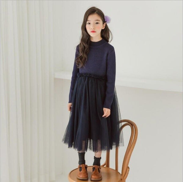 Christmas Clothes Girl 2019 Cotton Knitting Sweater Kids Winter Dresses For Girls Boutique Dress For Girls 10 to 12 Years