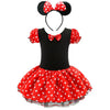 Baby Girls Maleficent Vampire Vampirina Chidren Minnie Mickey Mouse Dress Kids Halloween Christmas Birthday Clothes and Headwear