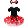 Baby Girls Maleficent Vampire Vampirina Chidren Minnie Mickey Mouse Dress Kids Halloween Christmas Birthday Clothes and Headwear