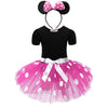 Baby Girls Maleficent Vampire Vampirina Chidren Minnie Mickey Mouse Dress Kids Halloween Christmas Birthday Clothes and Headwear