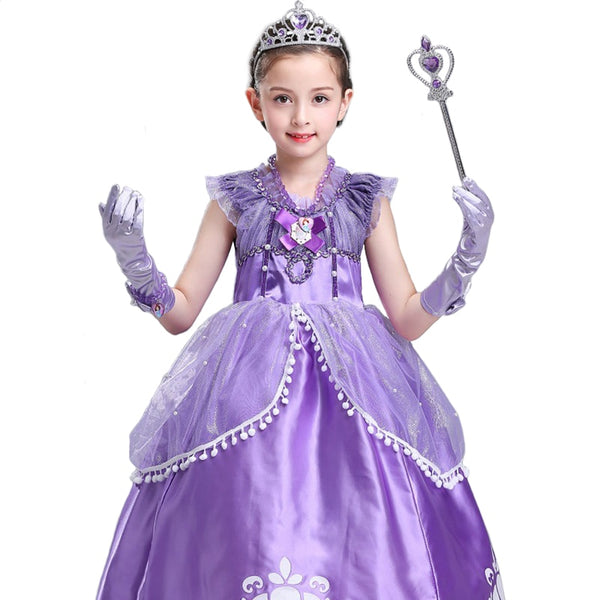 Kids Dress Clothing Princess Dresses for Girls Party Cosplay Princess Sophia Costume Halloween Christmas Dress Birthday Clothes