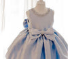 2017 Sky Blue tulle Princess Girl Party Dresses Diamonds Big Bow Wedding Dress for Christmas Kids Birthday clothes 12M-12Y