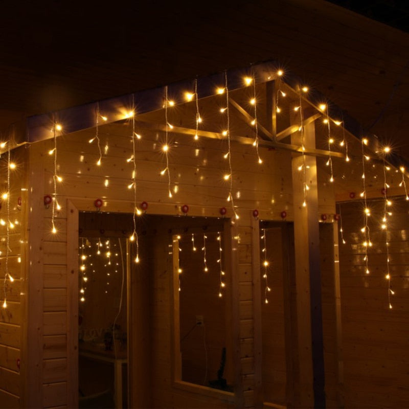 GAISMA 10Mx0.5M 320 Bulbs LED Curtain Fairy Lights Garland Christmas Outdoor String lights Decoration For Wedding Holiday Party