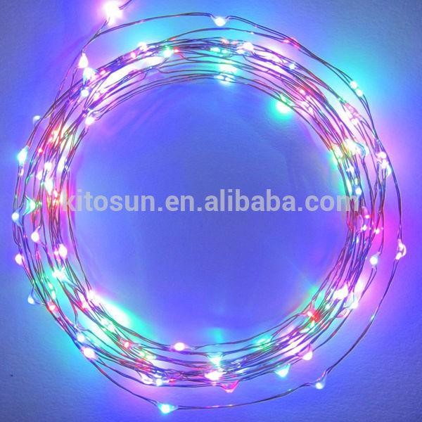 10 pcs/Lot 5M 50LEDs Copper String Fairy Lights Battery Operated Ultra Thin String Wire for Christmas Trees Lighting Decorative