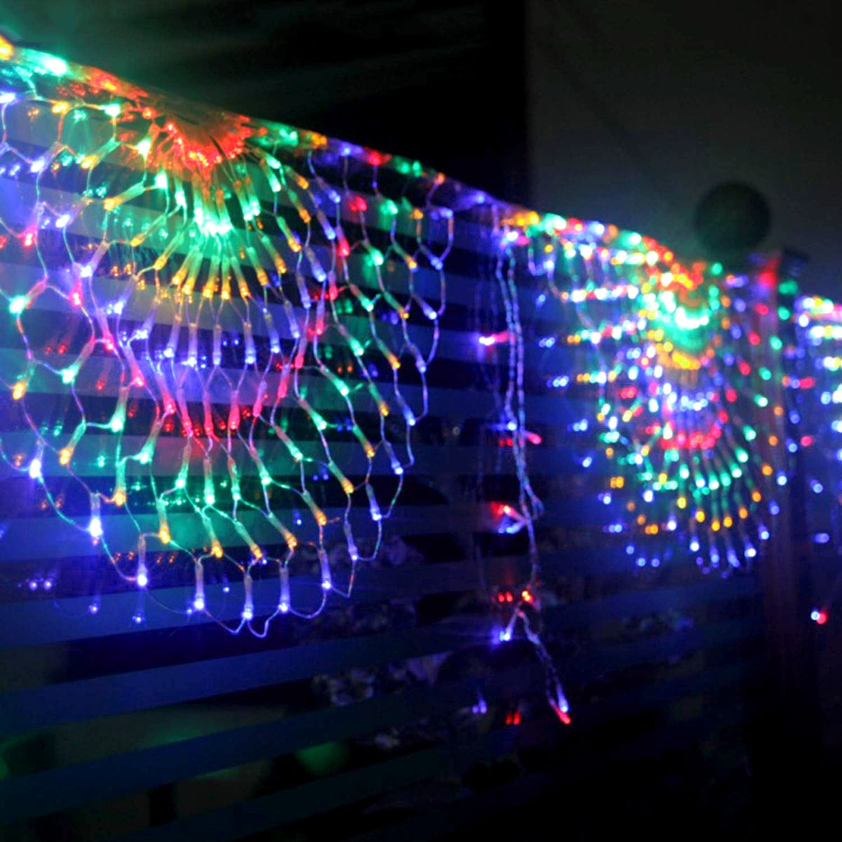 Fairy Garland 3M Peacock Mesh Net Led String Lights Outdoor Wedding Window Strings for Christmas Wedding New Year Party Decor