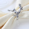 Free Shipping Christmas Deer Napkin Ring Gold/silver Napkin Buckle Hotel Wedding Party Table Decoration Accessories