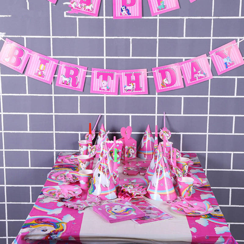 252/312 pcs Birthday Christmas Party Decorations Supplies Event Invitation Card Gift Bag Disposable Tableware Cup Plate Napkin