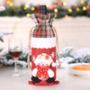 Drawstring Christmas Wine Bottle Cover Bags Holiday Home Party Decoration Santa Claus/Snowman/Elk/Bear