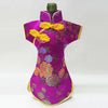 100pcs Silk Brocade Wine Bottle Clothes Chinese style Cheongsam Wine Bags Christmas Bottle Cover Table Decoration