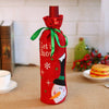 50pcs/lot Christmas Decoration for Home Wine-bottle Cover Xmas Table Layout Supply Gift Bag Santa Claus Direct Supply Wholesale