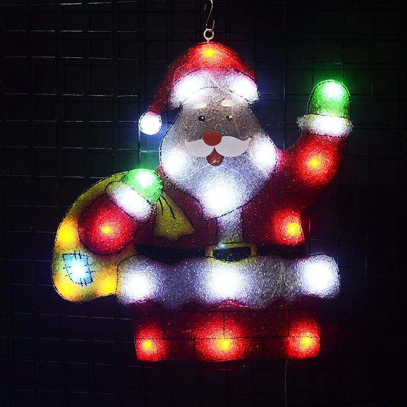 Toprex 2D christmas santa clause chimney LED decoration light navidad holiday party lighting