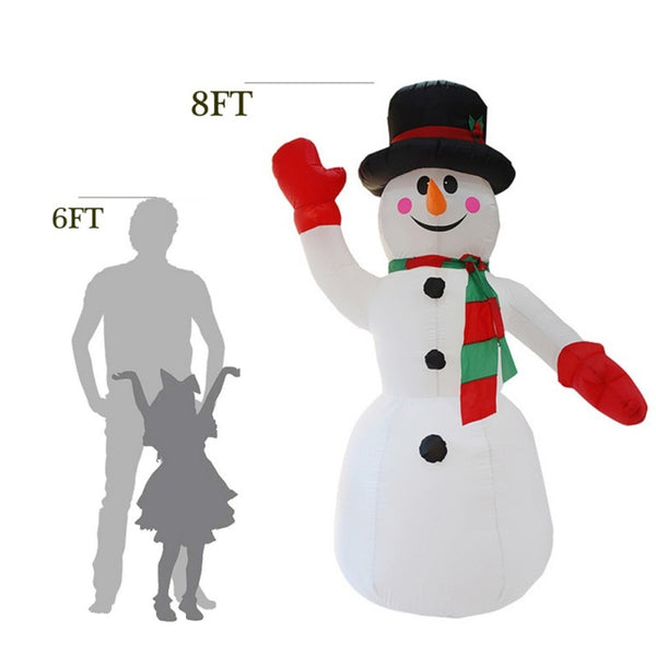 2.4M Height Christmas Blower Party Light Supplies Christmas Inflatable Light for Outdoor Party Snowman Home Decoration