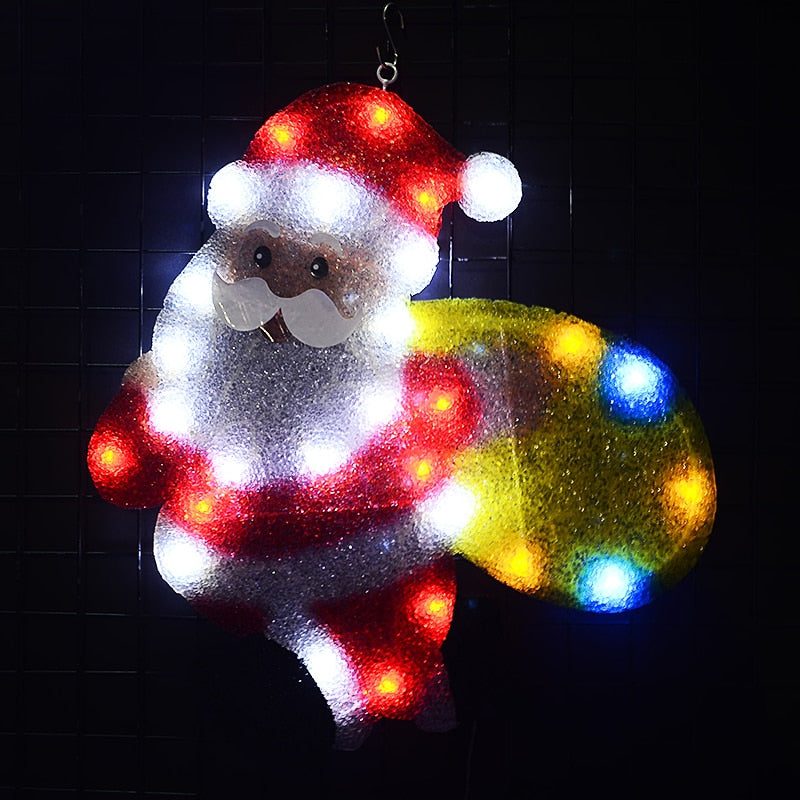 24V EVA Santa clause motif lights - 20.9 in. Tall navidad hanging LED decorative lights christmas party lights outdoor