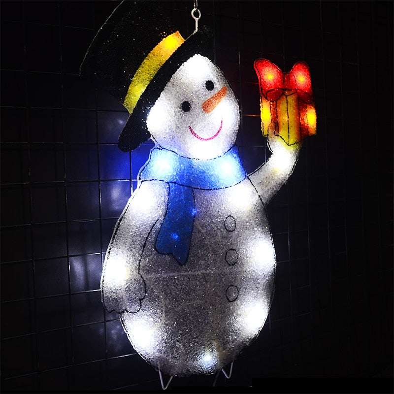 2D xmas snowman festival light - 21.7 in. Tall led lights decoration outdoor christmas tree lighting decoration party home decor