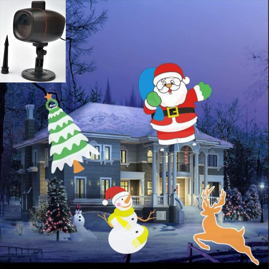 Thrisdar LED6W Outdoor Santa Light Laser Projection Lamp Change Pattern Waterproof Home Garden Lawn Party Light Effect Light
