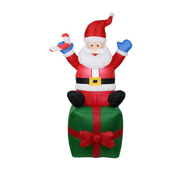 1.8m Party Lawn Inflatable With Fan Ornament Christmas Decor Kit Home Outdoor Garden Yard Gift Santa Claus Led Lighting Props