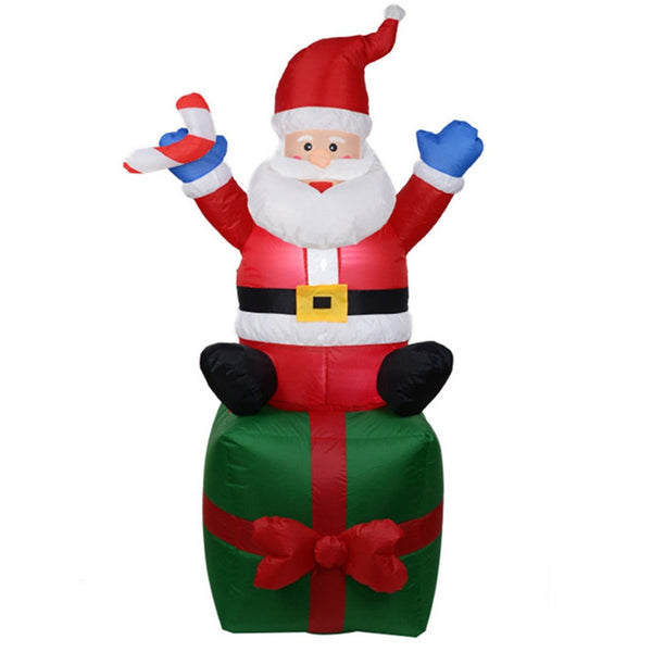 CSS 1.8M High Automatic Inflatable Santa Claus Light Inflatable Christmas Decoration Garden Inflatable Toys Outdoor Toys