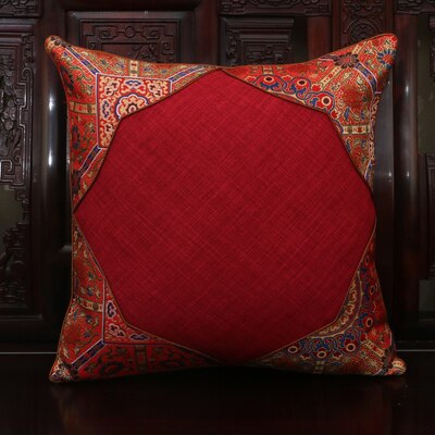 Creative Patchwork Square Pillow Case Linen Cushion Cover Christmas Decorative Pillows Cover High End Silk Brocade Cushion Case