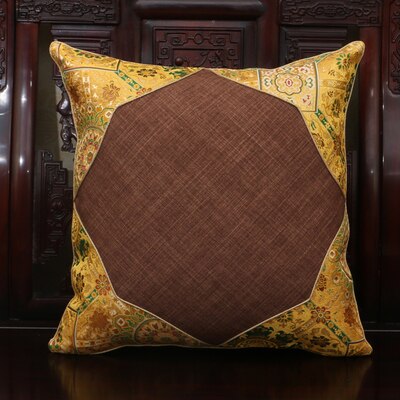 Creative Patchwork Square Pillow Case Linen Cushion Cover Christmas Decorative Pillows Cover High End Silk Brocade Cushion Case