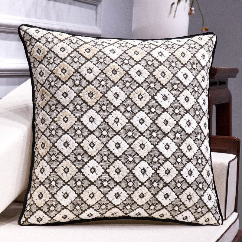 3D Cut Pile Plaid Pillow Cushion Cover Housse De Coussin Christmas Decorations For Home Decorative Pillows Luxury Floral Covers