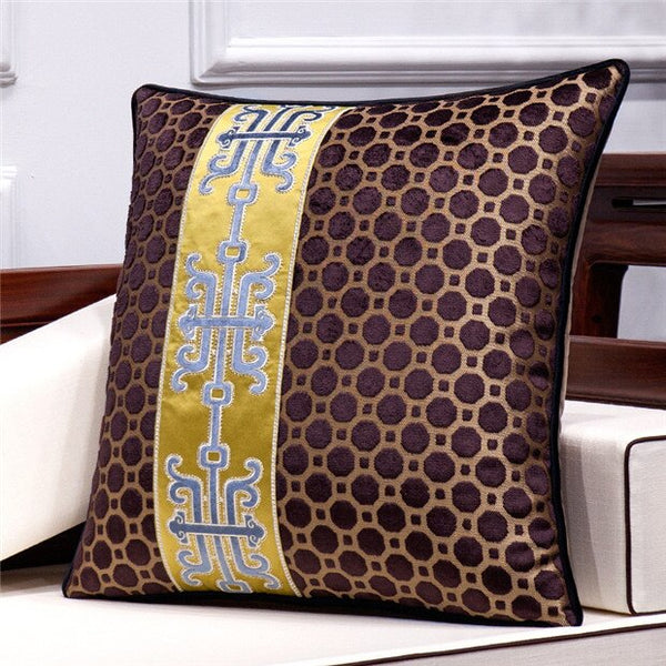 Chinese Cut Pile Pillow Cushion Cover Housse De Coussin Christmas Decorations For Home Decorative Pillows Luxury Cushions Covers