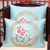 Latest Lotus Peony Fabric Cushion Cover Pillow Case Christmas Home Decoration Sofa Chair Chinese style Lumbar Pillow Cover