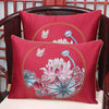 Latest Lotus Peony Fabric Cushion Cover Pillow Case Christmas Home Decoration Sofa Chair Chinese style Lumbar Pillow Cover