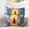 Luxury Tassel Clover Cypress Fabric Cover Cushion Pillow Case Christmas Home Decor Chinese style Lumbar Pillow Cover Sofa Chair