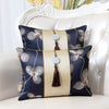 Luxury Tassel Clover Cypress Fabric Cover Cushion Pillow Case Christmas Home Decor Chinese style Lumbar Pillow Cover Sofa Chair