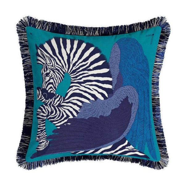 Luxury Classical Design Animal Velvet Tassel Cushion Cover Christmas Pillow Cover Pillowcase Home Decorative Sofa Throw Pillows