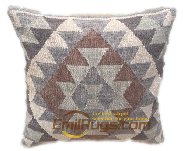 Wool Kilim Floral Pillow / Cushion Cover Handmade Woven Bed Head Cushions New Wool Woolen Needlepoint Christmas Round Cushion