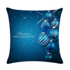 A pillow for Christmas decoration. A pillow for Christmas bell decoration covers a linen pillowcase on a sofa seat.