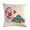 Cotton Line Pillow Case Christmas Snowman Printing Dyeing Bed Home Decor Cushion Cover Christmas Decor Pillowcases ZY758