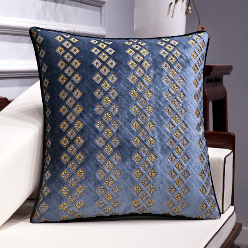 3D Cut Pile Blue Pillow Cushion Cover Housse De Coussin Christmas Decorations For Home Decorative Pillows Luxury Plaid Cushions